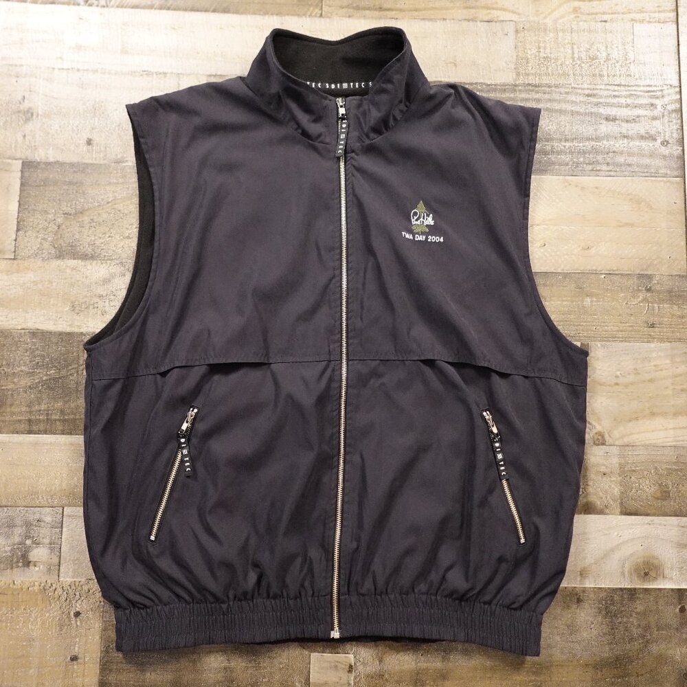SDI Tec Golf Vest Black XXL Pine Hills TWA Day‎ 2004 Embroidered Fleece Lined
